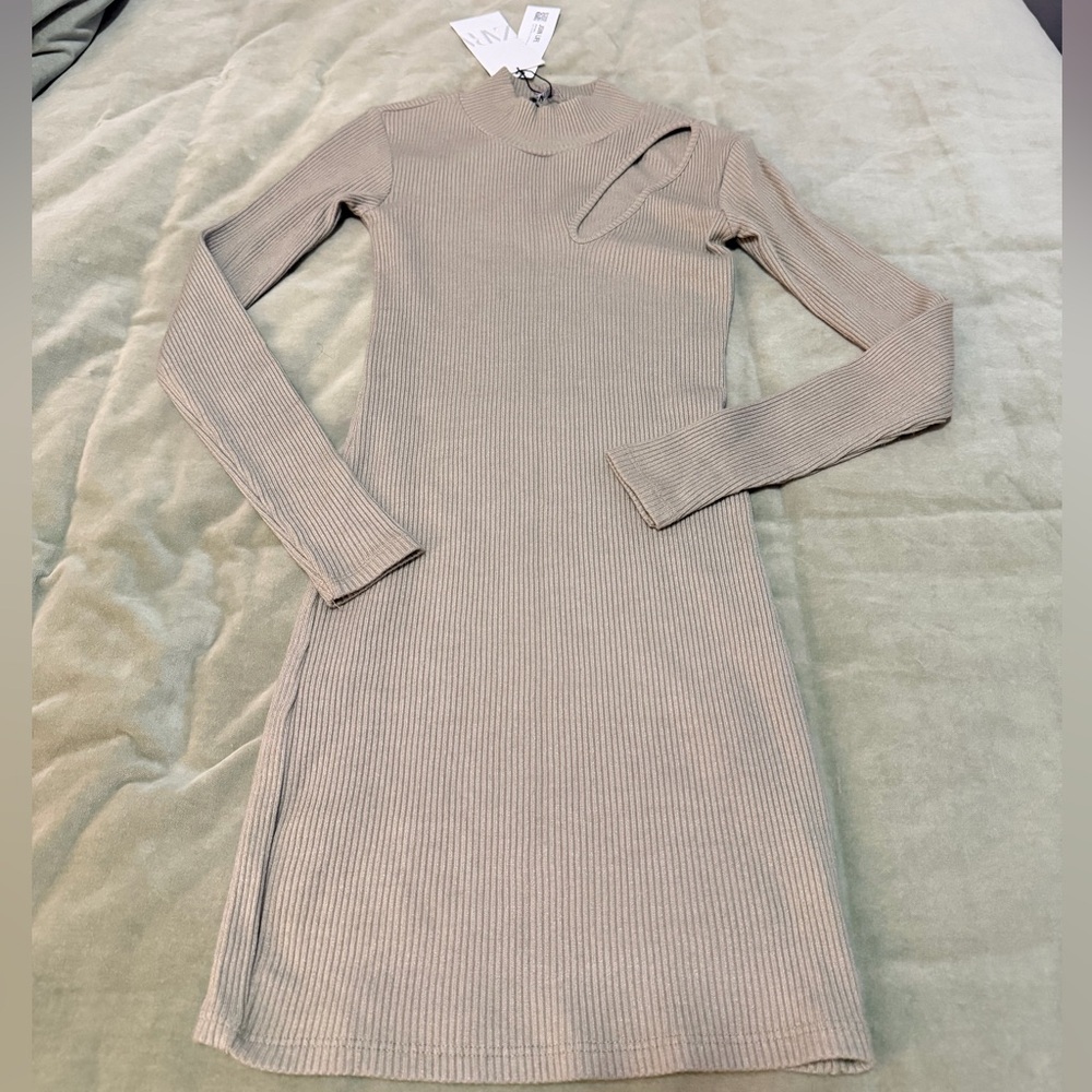 Elegant  Ribbed Knit Dress